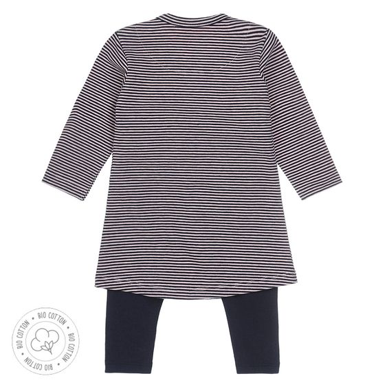 Dirkje 2tlg. Set Longshirt & Hose Ringel - Girls Rosa - Gr. 56