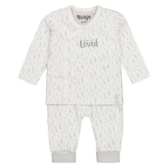 Dirkje 2tlg. Set Wickelshirt & Hose - Girls & Boys Grau - Gr. 50