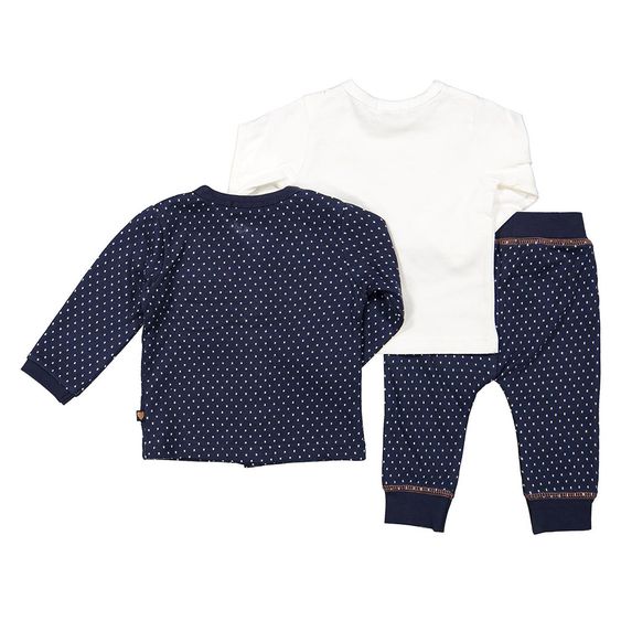 Dirkje 3-tlg. Set Jacke + Langarmshirt + Hose - Sweet cute and beautiful Dunkelblau Weiß - Gr. 56