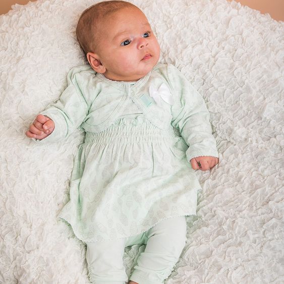 Dirkje 3-tlg. Set Kleid + Bolero + Leggings - Ice Cream Mint - Gr. 56