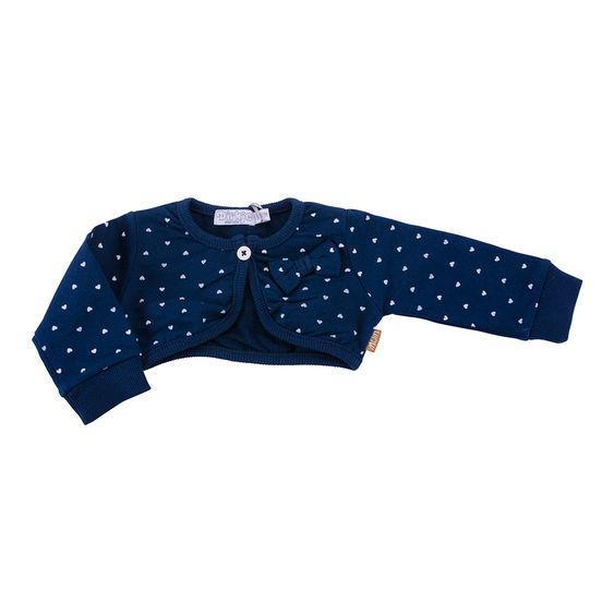 Dirkje 3-tlg. Set Kleid + Hose + Bolero - Herzen Navy Mint - Gr. 80