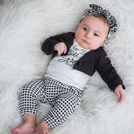 Dirkje 3-tlg. Set Langarmshirt + Hose + Bolero - Hey You! Black Offwhite - Gr. 74