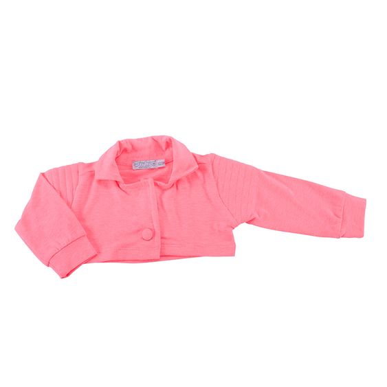 Dirkje 3-tlg. Set Langarmshirt + Hose + Bolero - Hey You! Neon Pink Weiß - Gr. 62