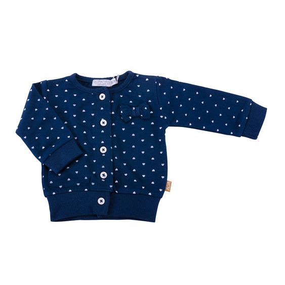 Dirkje 3-tlg. Set Langarmshirt + Hose + Jacke - Herzen Navy Mint - Gr. 56