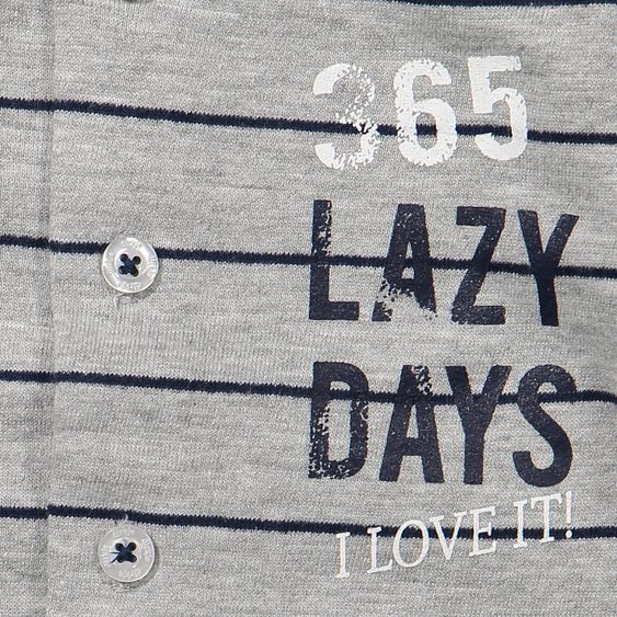 Dirkje 3-tlg. Set Langarmshirt + Hose + Jacke - Lazy Days Grau Melange Weiß - Gr. 62
