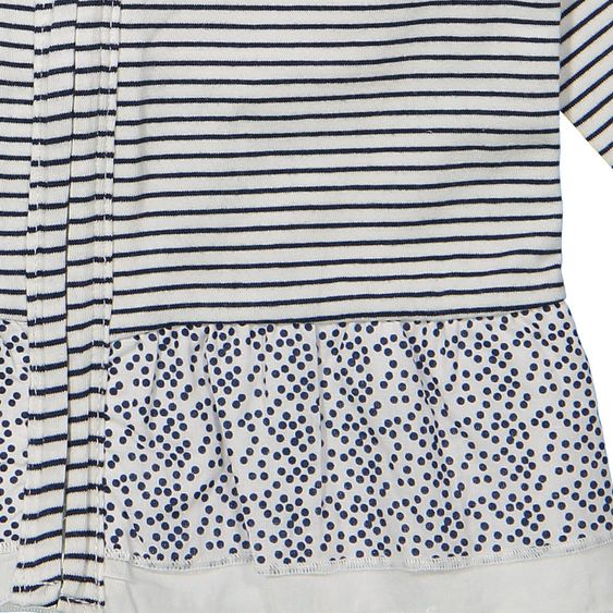 Dirkje 3-tlg. Set T-Shirt + Hose + Jacke - Reh Streifen Punkte Weiß Blau - Gr. 56