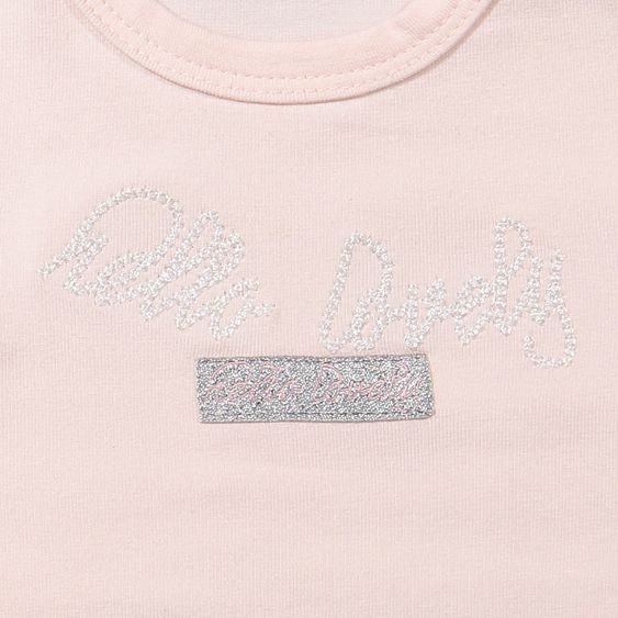 Dirkje 3-tlg. Set T-Shirt + Leggings + Stirnband - Herzen Grau Melange Rosa - Gr. 56
