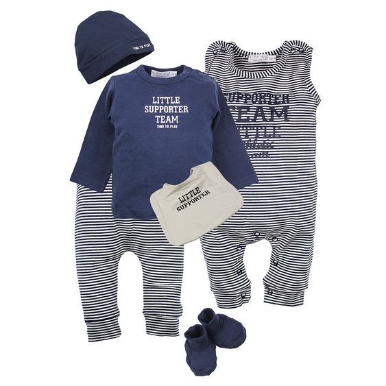 Dirkje 5-tlg. Geschenkset - Little Supporter Navy Offwhite - Gr. 50