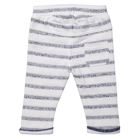 Dirkje Hose - Streifen Weiß Navy Melange - Gr. 56