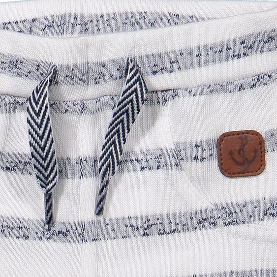 Dirkje Hose - Streifen Weiß Navy Melange - Gr. 56