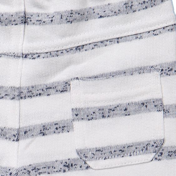 Dirkje Hose - Streifen Weiß Navy Melange - Gr. 56