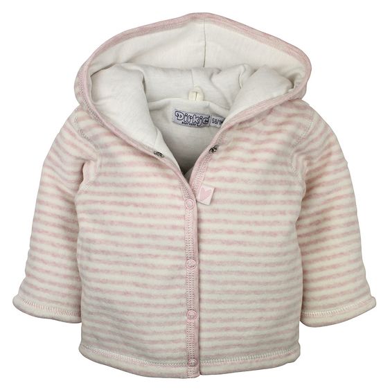 Dirkje Kapuzenjacke - Streifen Rosa - Gr. 56