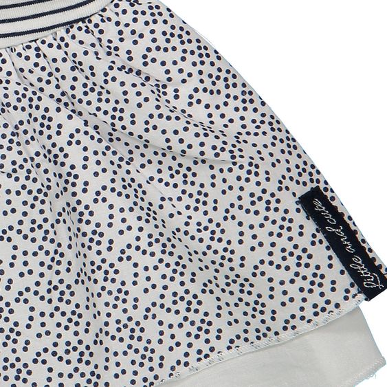 Dirkje Kleid Reh - Streifen Punkte Weiß Blau - Gr. 62