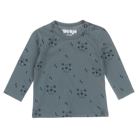 Dirkje Langarm-Shirt Allover - Boys Grün - Gr. 56