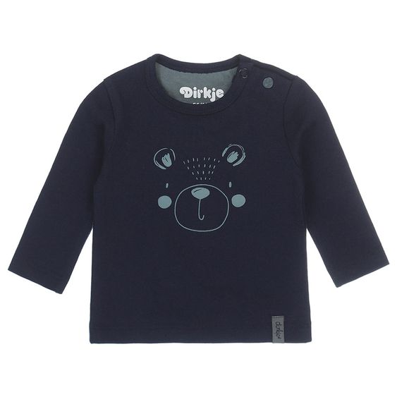 Dirkje Long sleeve shirt Face - Boys Blue - Gr. 56