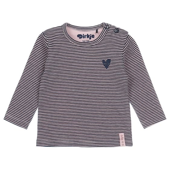 Dirkje Langarm-Shirt Ringel - Girls Rosa - Gr. 56