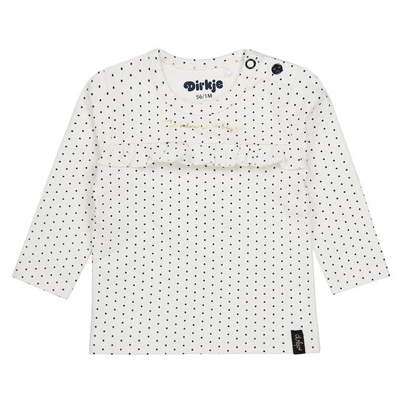 Dirkje Langarm-Shirt Tupfen - Girls Weiß - Gr. 56
