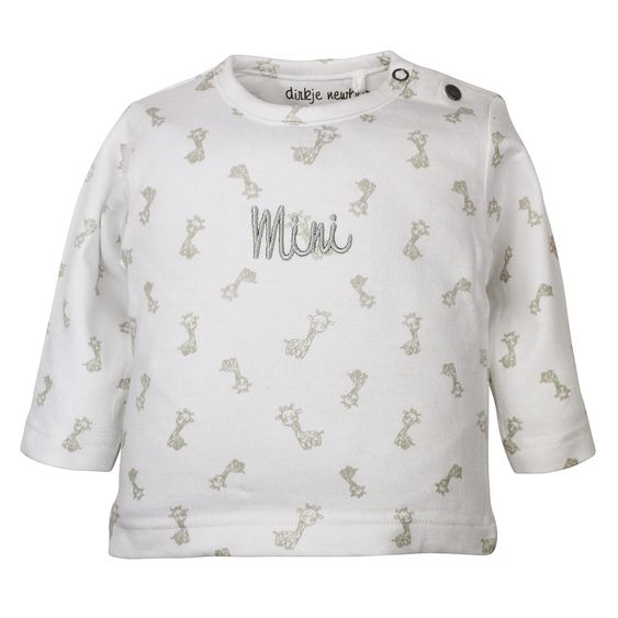 Dirkje Langarmshirt Giraffe - Weiß - Gr. 62