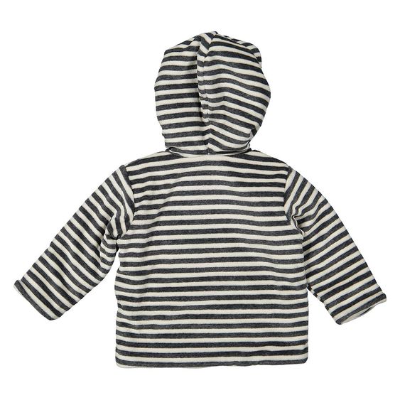 Dirkje Nicki-Jacke Hug Me - Streifen Dunkelgrau Offwhite - Gr. 56