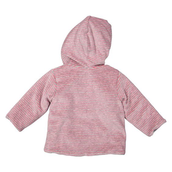 Dirkje Nicki-Jacke  wattiert - Streifen Hellgrau Melange Pink - Gr. 50