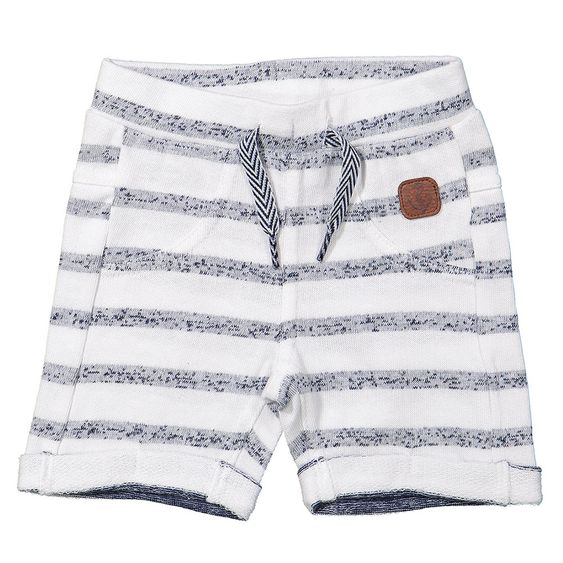 Dirkje Shorts - Streifen Weiß Navy Melange - Gr. 56