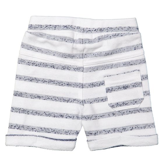 Dirkje Shorts - Streifen Weiß Navy Melange - Gr. 56