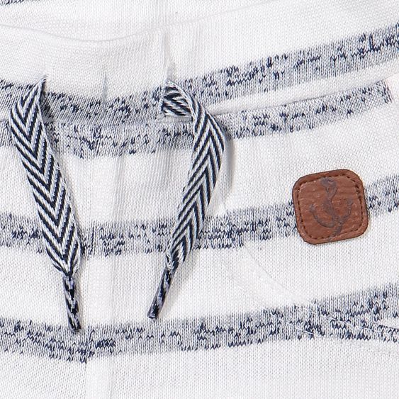 Dirkje Shorts - Streifen Weiß Navy Melange - Gr. 56