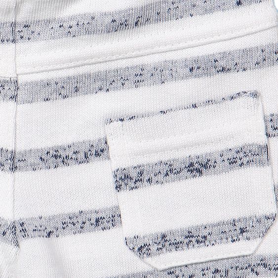 Dirkje Shorts - Streifen Weiß Navy Melange - Gr. 56