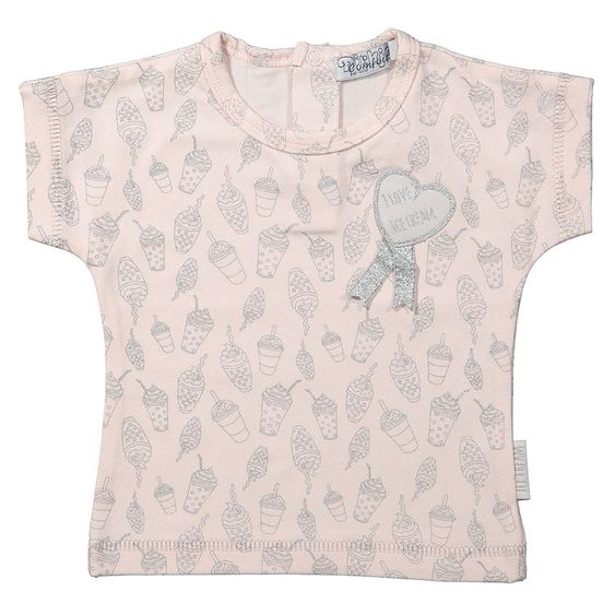 Dirkje T-Shirt I Love Ice Cream Allover - Rosa - Gr. 56