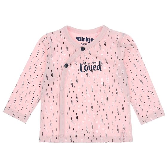 Dirkje Wickelshirt Langarm Allover - Girls Rosa - Gr. 56
