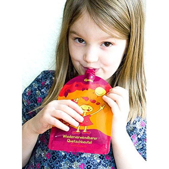 Divata 10er Pack - Quetschies - wiederverwendbare Quetschbeutel - 100ml