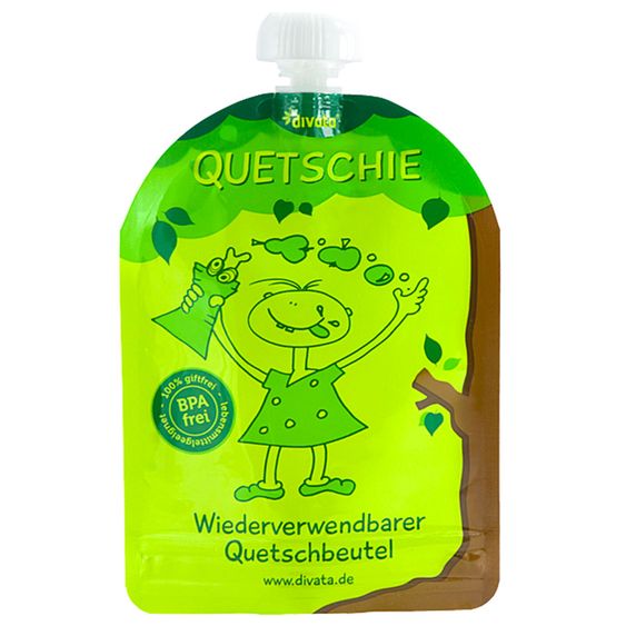 Divata 10er Pack - Quetschies - wiederverwendbare Quetschbeutel - 170ml