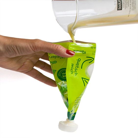 Divata 4er Pack - Quetschies - wiederverwendbare Quetschbeutel - 170ml