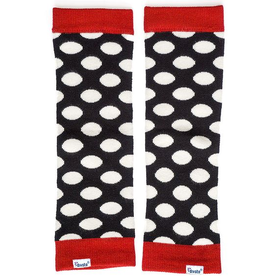 Divata Polsini per bambini in bambù - a pois - nero / bianco