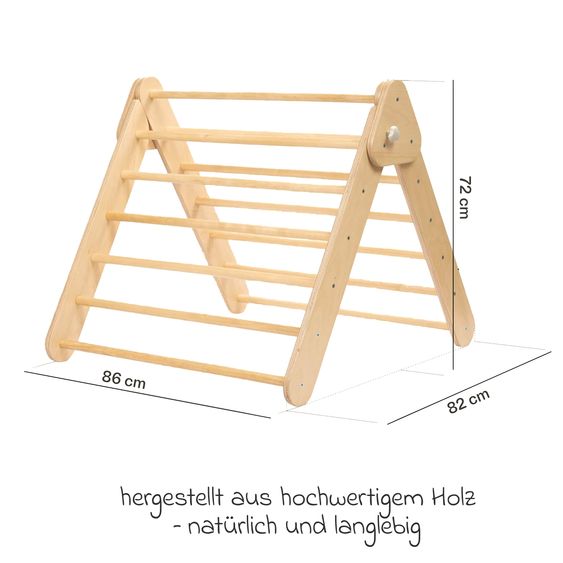 Diverse Marken Leg&Go Klettergerüst Triangle aus Holz - Natur