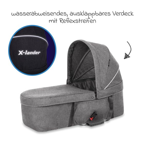 Diverse Marken Culla X-lander per X-Double X-Nest Double Grigio