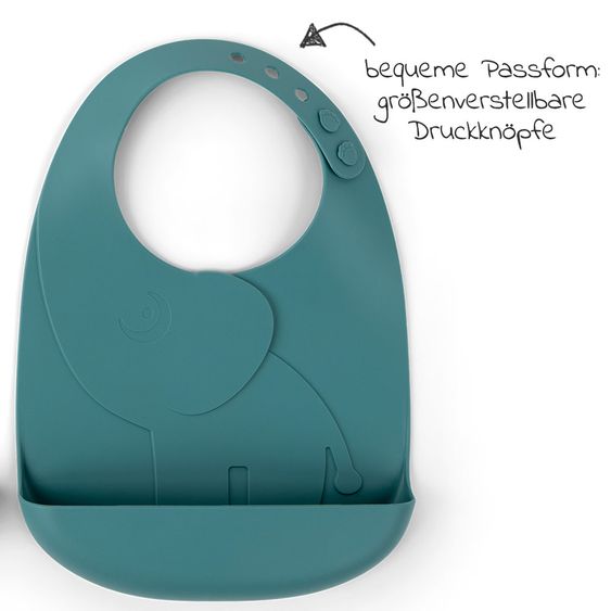 Done by Deer 2 pcs silicone bib set - Pekaboo - Elphee - Construction