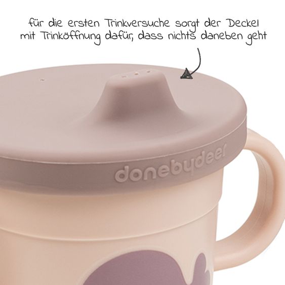 Done by Deer 2in1 Schnabeltasse & Snackbecher Foodie - Wally - Powder