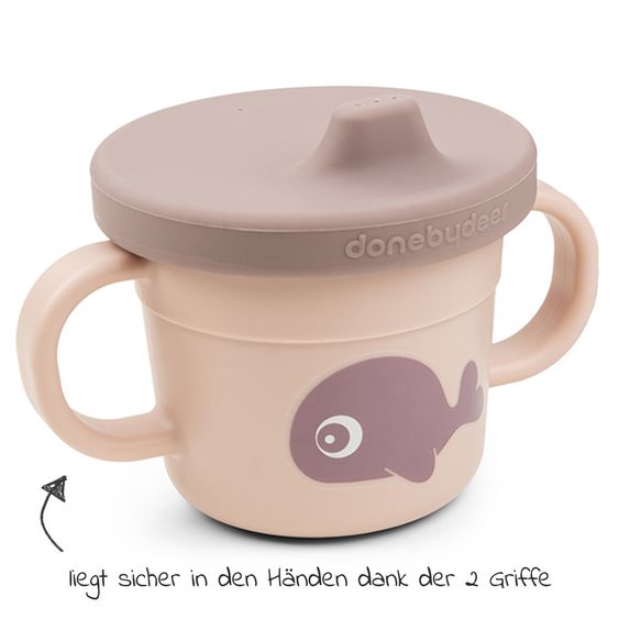 Done by Deer 2in1 Schnabeltasse & Snackbecher Foodie - Wally - Powder