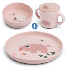 3-piece learning to eat set Foodie - Tiny Farm - Powder