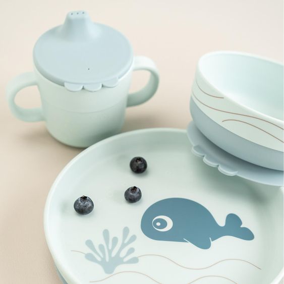 Done by Deer 3-tlg. Geschirr-Set Foodie - Wally - Blau