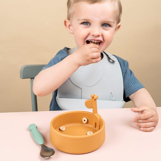 Done by Deer 3 pcs Silicone Eating Set - Pekaboo - Deer Friends - Colour Mix