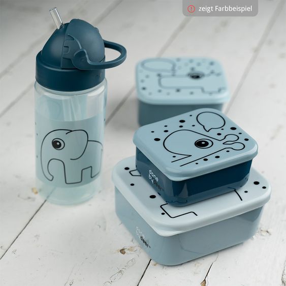 Done by Deer 3 pcs Snack Box Set - Deer Friends - Grey