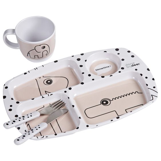 Done by Deer 4pcs Eat & Drink Dinnerware Set - Happy Dots - Pink