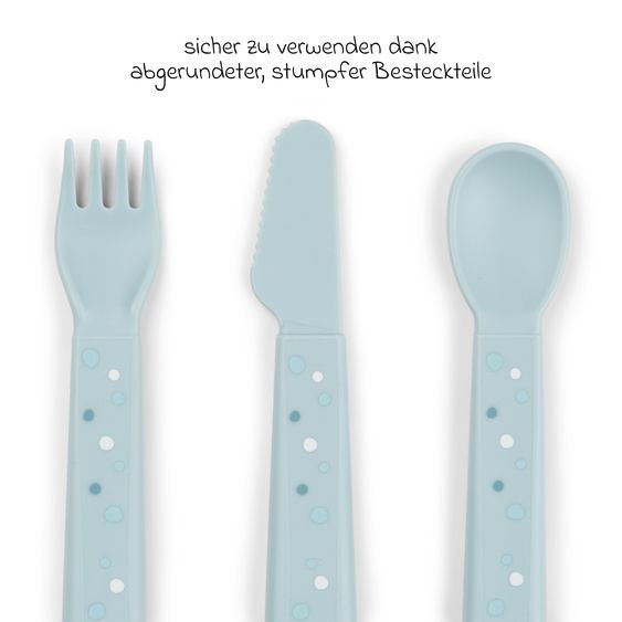 Done by Deer Set 5 pezzi per imparare a mangiare Foodie - Elphee - Blu