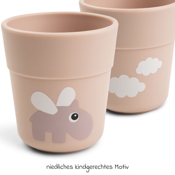 Done by Deer 5-piece learn to eat set Foodie - Happy Clouds - Powder