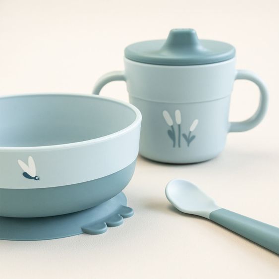 Done by Deer 5-piece crockery set Foodie - Elphee - Blue