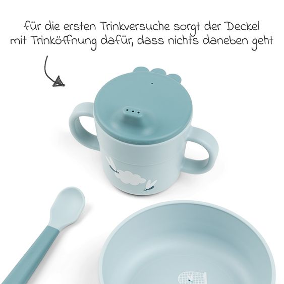 Done by Deer 5-piece crockery set Foodie - Elphee - Blue