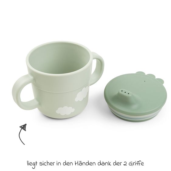 Done by Deer 5-piece crockery set Foodie - Happy Clouds - Green