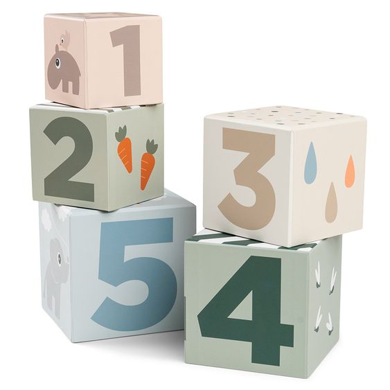 Done by Deer 5-piece stacking cube set - Deer Friends